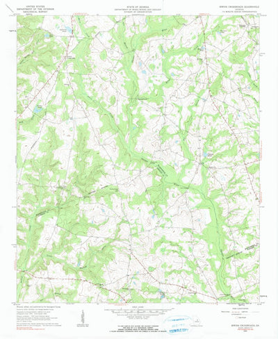 United States Geological Survey Irwins Crossroads, GA (1962, 24000-Scale) digital map