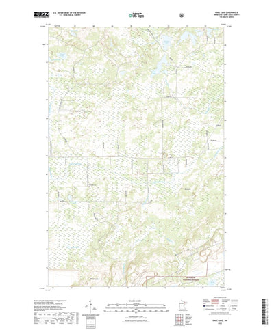 United States Geological Survey Isaac Lake, MN (2022, 24000-Scale) digital map