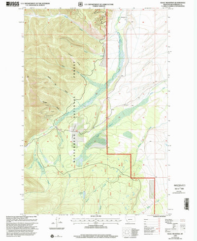 United States Geological Survey Isaac Meadows, MT (1997, 24000-Scale) digital map