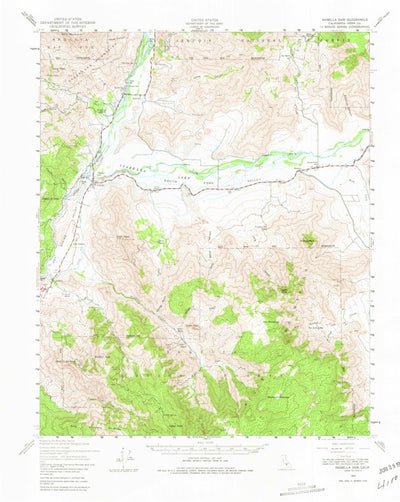 United States Geological Survey Isabella, CA (1943, 62500-Scale) digital map
