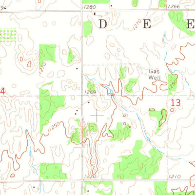 United States Geological Survey Isabella, OK (1972, 24000-Scale) digital map