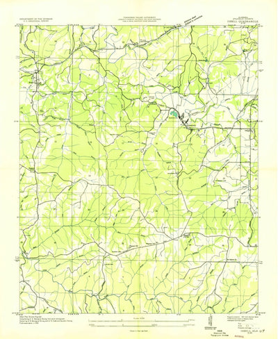 United States Geological Survey Isbell, AL (1936, 24000-Scale) digital map