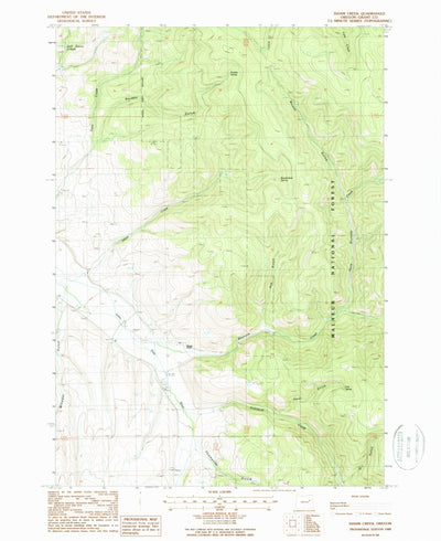 United States Geological Survey Isham Creek, OR (1988, 24000-Scale) digital map