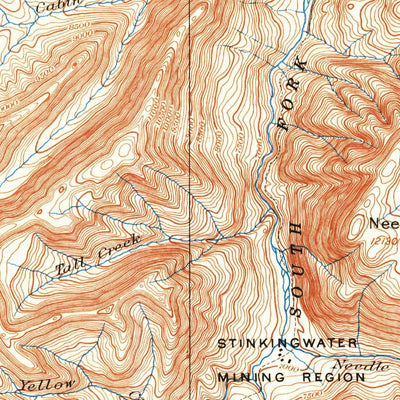 United States Geological Survey Ishawoda, WY (1893, 125000-Scale) digital map
