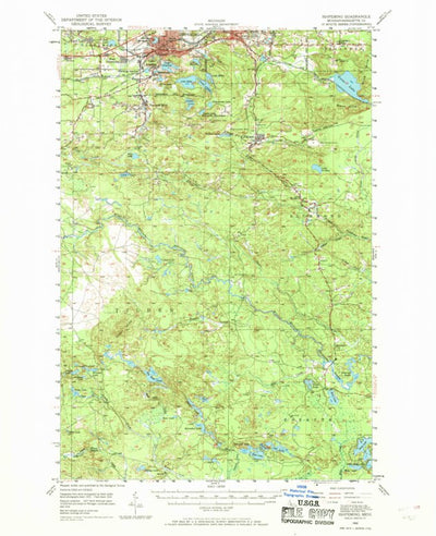 United States Geological Survey Ishpeming, MI (1952, 62500-Scale) digital map