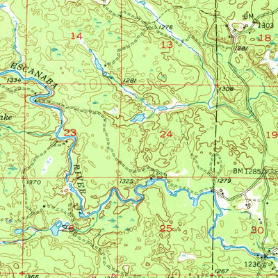 United States Geological Survey Ishpeming, MI (1952, 62500-Scale) digital map