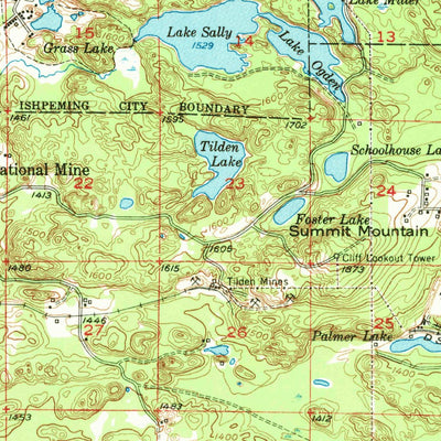 United States Geological Survey Ishpeming, MI (1952, 62500-Scale) digital map