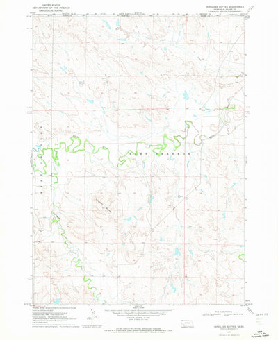 United States Geological Survey Isinglass Buttes, NE (1970, 24000-Scale) digital map