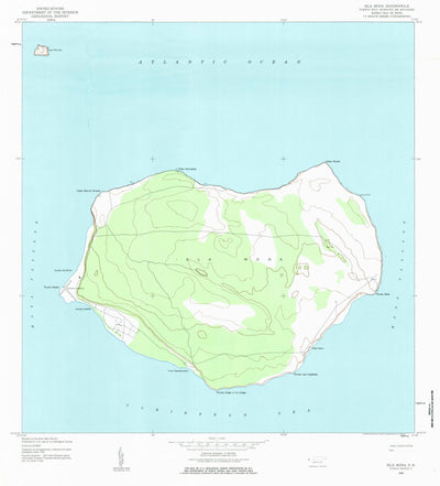 United States Geological Survey Isla De Mona, PR (1944, 20000-Scale) digital map