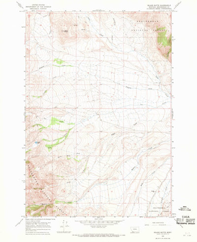 United States Geological Survey Island Butte, MT (1965, 24000-Scale) digital map