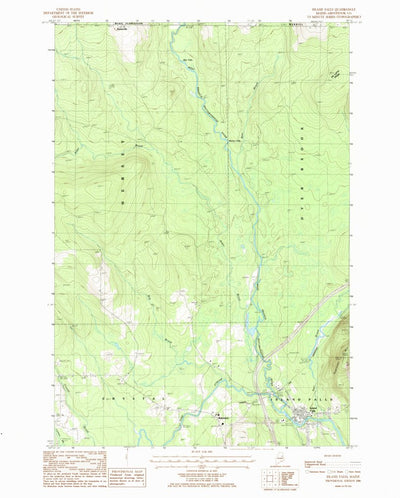 United States Geological Survey Island Falls, ME (1986, 24000-Scale) digital map