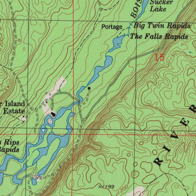 United States Geological Survey Island Lake, WI (1984, 24000-Scale) digital map