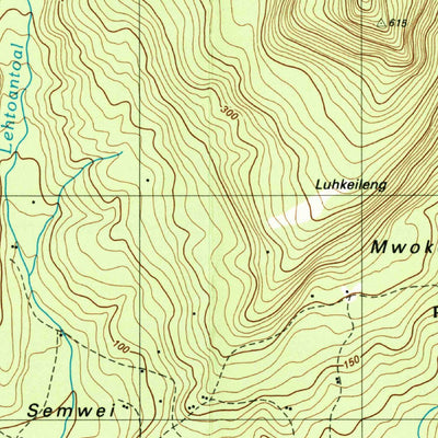 United States Geological Survey Island Of Pohnpei (South Half), FM (1983, 25000-Scale) digital map
