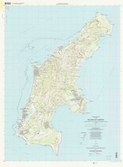 United States Geological Survey Island Of Saipan, MP (1999, 25000-Scale) digital map