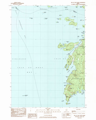 United States Geological Survey Isle Au Haut West, ME (1983, 24000-Scale) digital map