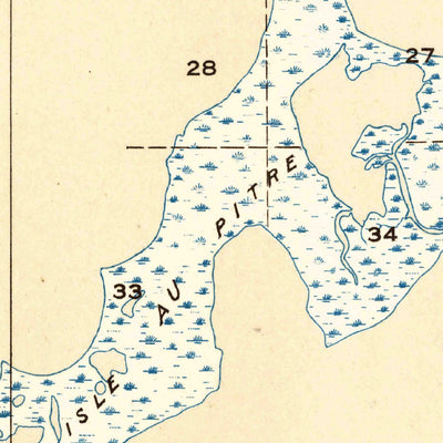 United States Geological Survey Isle Au Pitre, LA-MS (1946, 31680-Scale) digital map