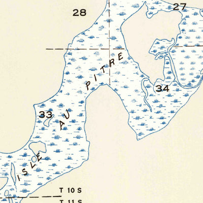 United States Geological Survey Isle Au Pitre, LA-MS (1954, 31680-Scale) digital map