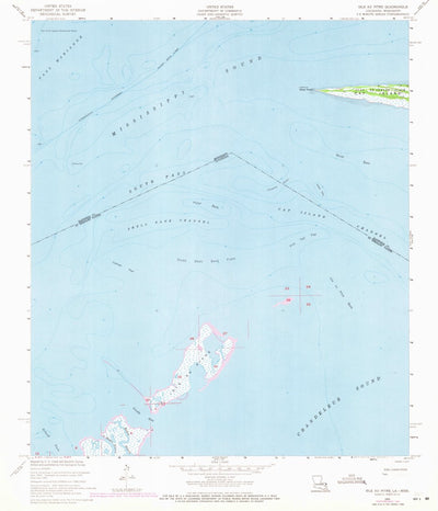 United States Geological Survey Isle Au Pitre, LA-MS (1955, 24000-Scale) digital map