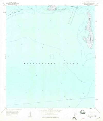 United States Geological Survey Isle Aux Herbes, AL (1958, 24000-Scale) digital map