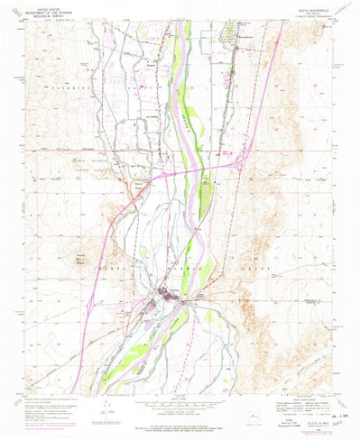 United States Geological Survey Isleta, NM (1952, 24000-Scale) digital map