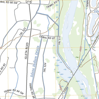 United States Geological Survey Isleta, NM (2023, 24000-Scale) digital map