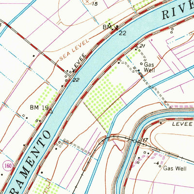 United States Geological Survey Isleton, CA (1952, 24000-Scale) digital map