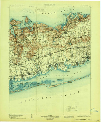 United States Geological Survey Islip, NY-CT (1904, 125000-Scale) digital map