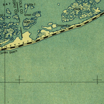 United States Geological Survey Islip, NY-CT (1942, 125000-Scale) digital map