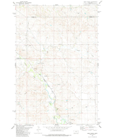 United States Geological Survey Ismay North, MT (1981, 24000-Scale) digital map