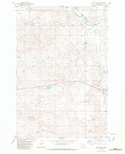 United States Geological Survey Ismay South, MT (1981, 24000-Scale) digital map