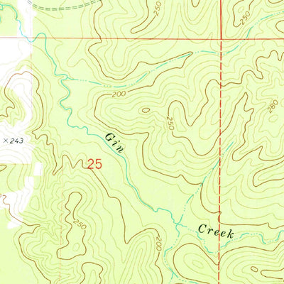 United States Geological Survey Isney, AL-MS (1974, 24000-Scale) digital map