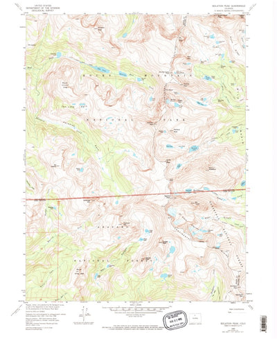 United States Geological Survey Isolation Peak, CO (1958, 24000-Scale) digital map