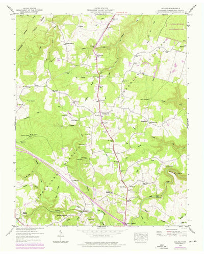 United States Geological Survey Isoline, TN (1946, 24000-Scale) digital map