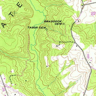 United States Geological Survey Isoline, TN (1946, 24000-Scale) digital map