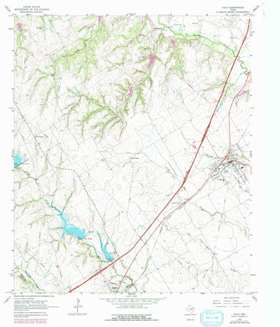 United States Geological Survey Italy, TX (1965, 24000-Scale) digital map