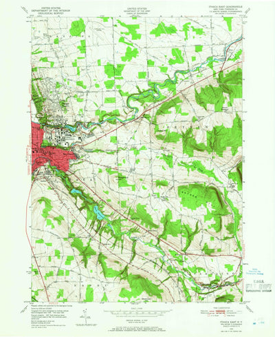 United States Geological Survey Ithaca East, NY (1949, 24000-Scale) digital map