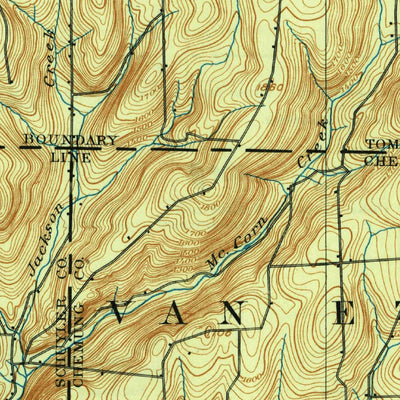 United States Geological Survey Ithaca, NY (1895, 62500-Scale) digital map