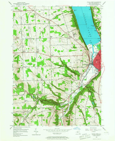 United States Geological Survey Ithaca West, NY (1949, 24000-Scale) digital map