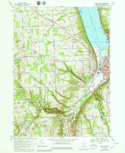 United States Geological Survey Ithaca West, NY (1978, 24000-Scale) digital map