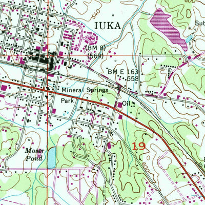 United States Geological Survey Iuka, MS (1953, 24000-Scale) digital map