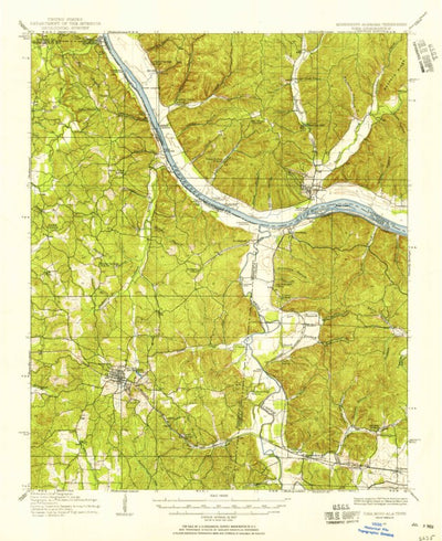 United States Geological Survey Iuka, MS-AL-TN (1911, 62500-Scale) digital map