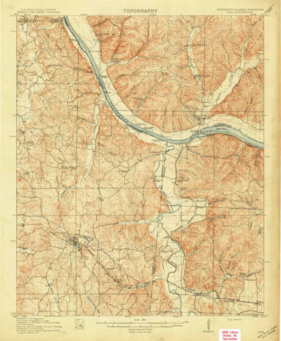 United States Geological Survey Iuka, MS-AL-TN (1914, 62500-Scale) digital map