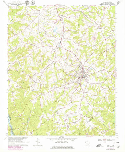United States Geological Survey Iva, SC-GA (1964, 24000-Scale) digital map