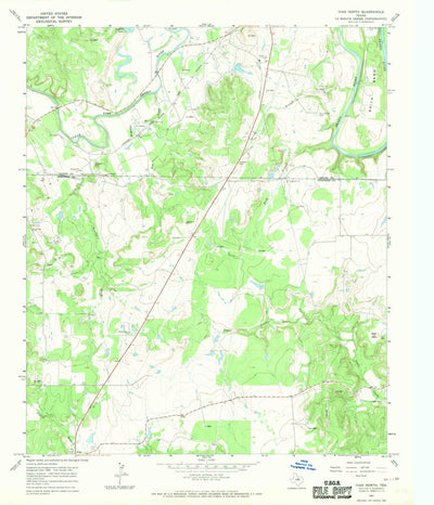 United States Geological Survey Ivan North, TX (1967, 24000-Scale) digital map