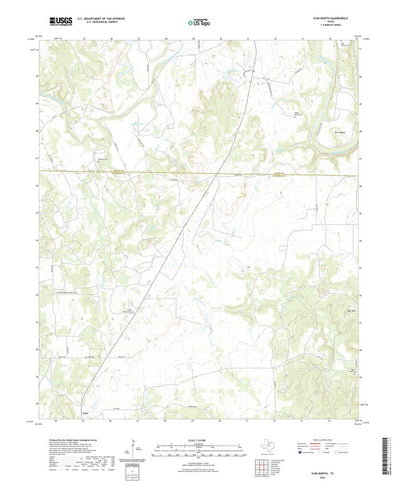 United States Geological Survey Ivan North, TX (2022, 24000-Scale) digital map