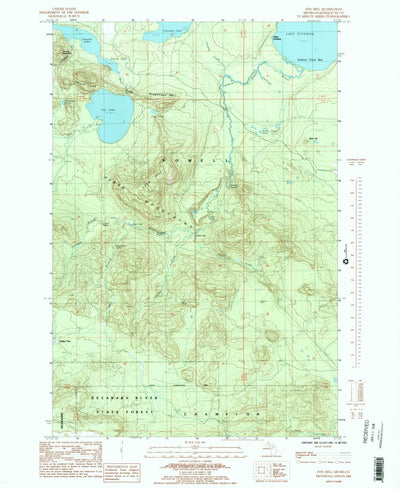 United States Geological Survey Ives Hill, MI (1984, 24000-Scale) digital map