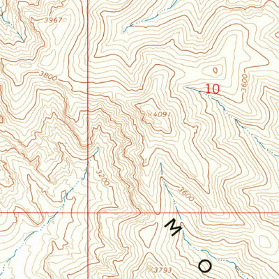 United States Geological Survey Ives Peak, AZ (1967, 24000-Scale) digital map