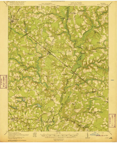 United States Geological Survey Ivor, VA (1920, 62500-Scale) digital map
