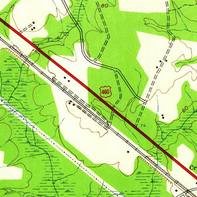 United States Geological Survey Ivor, VA (1944, 24000-Scale) digital map