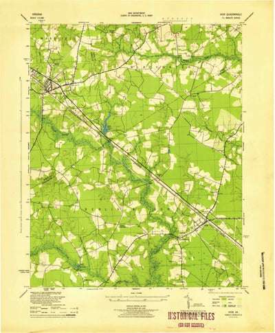 United States Geological Survey Ivor, VA (1945, 31680-Scale) digital map